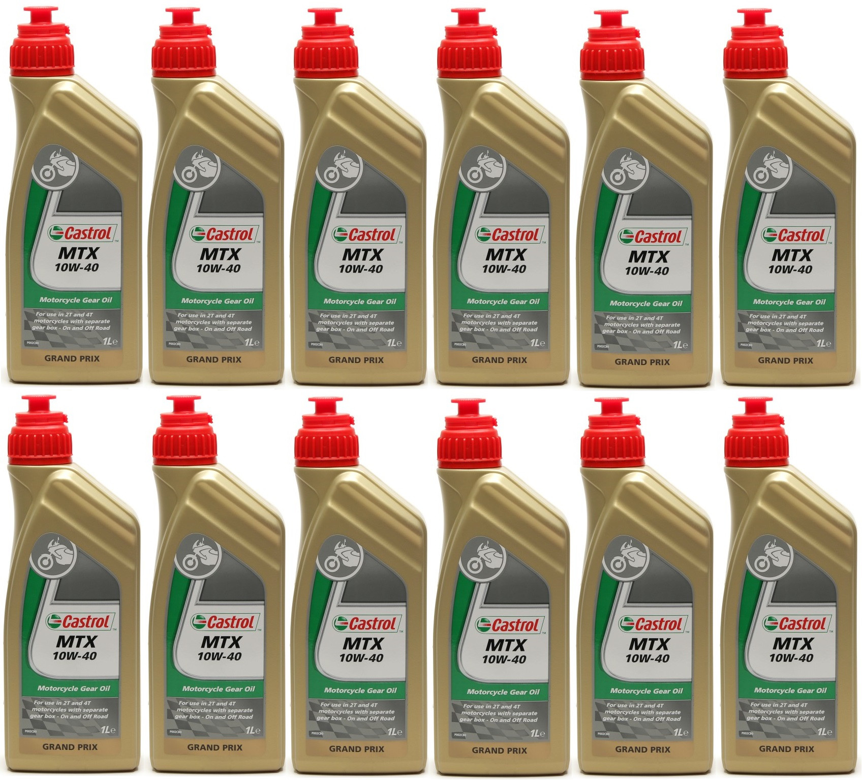Castrol MTX 10W-40 Motorrad-Getriebeöl 12x 1l = 12 Liter