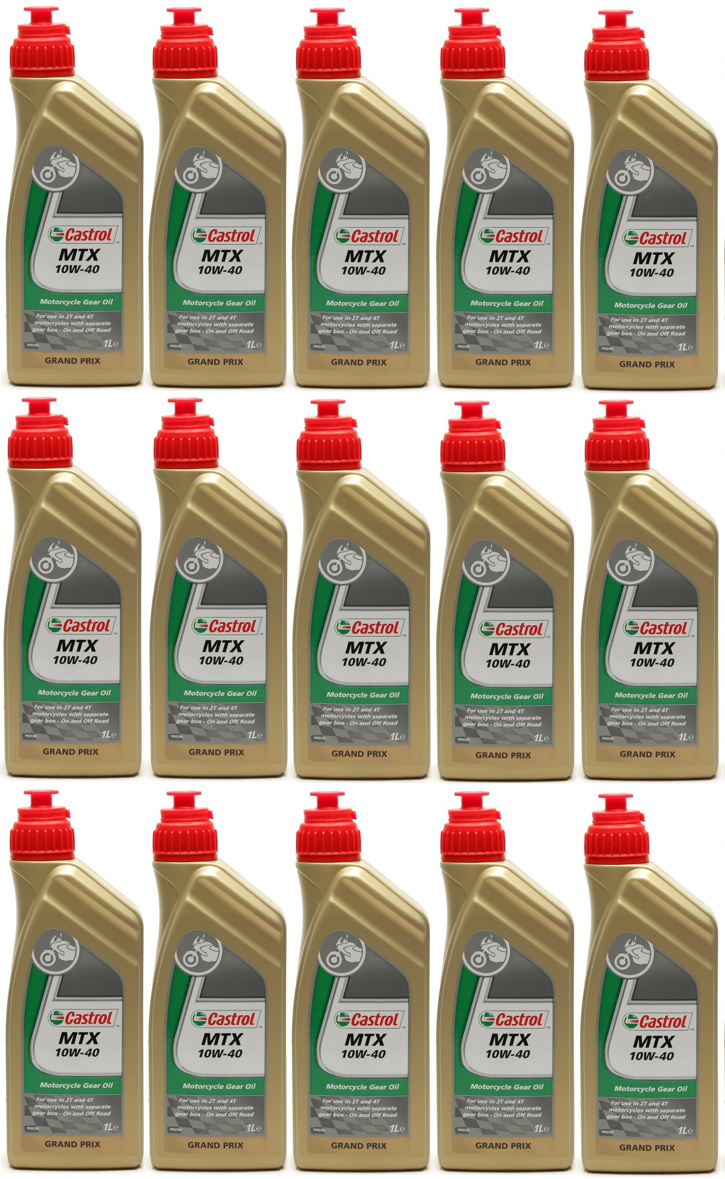 Castrol MTX 10W-40 Motorrad-Getriebeöl 15x 1l = 15 Liter