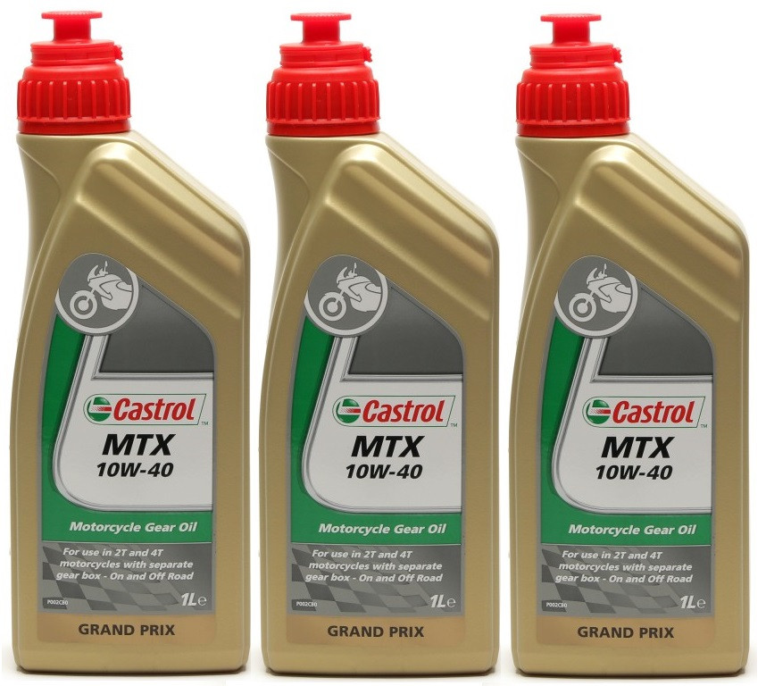 Castrol MTX 10W-40 Motorrad-Getriebeöl 3x 1l = 3 Liter