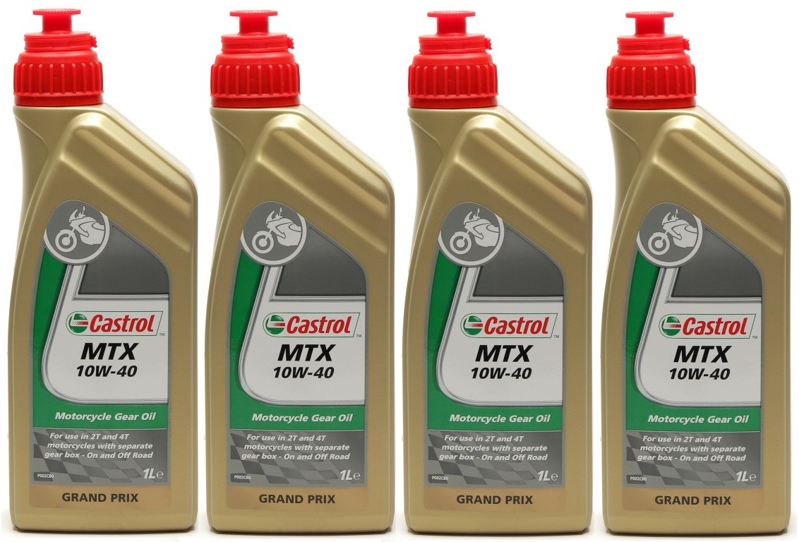 Castrol MTX 10W-40 Motorrad-Getriebeöl 4x 1l = 4 Liter