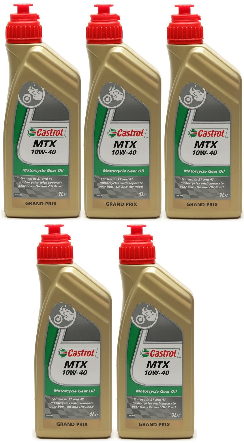 Castrol MTX 10W-40 Motorrad-Getriebeöl 5x 1l = 5 Liter