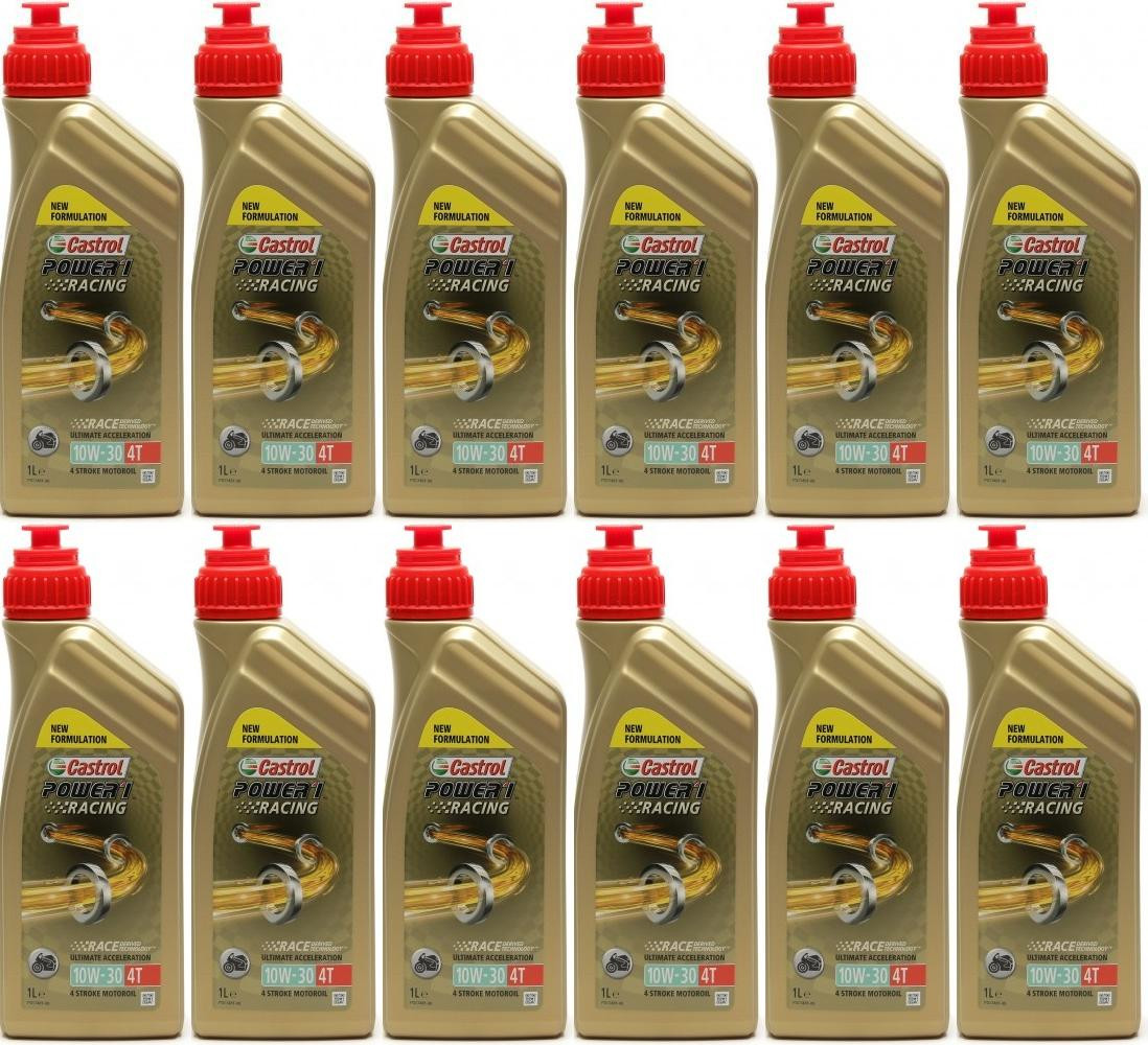 Castrol Power 1 Racing 4T Motoröl 10W-30 12x 1l = 12 Liter