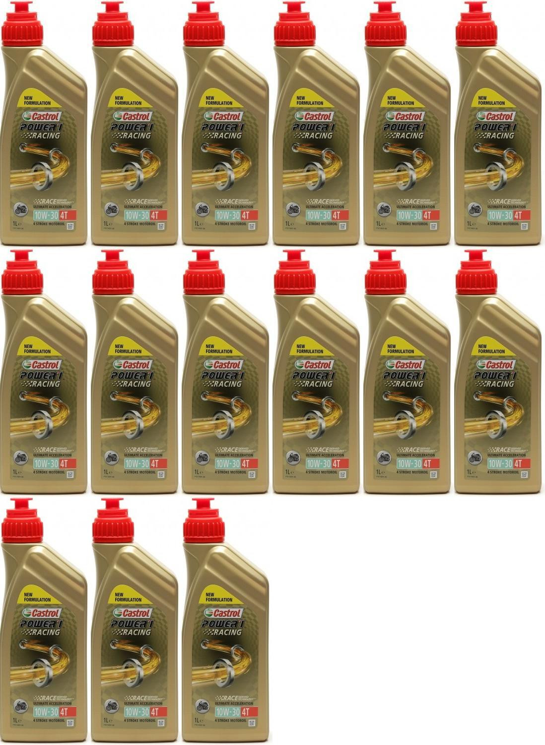 Castrol Power 1 Racing 4T Motoröl 10W-30 15x 1l = 15 Liter