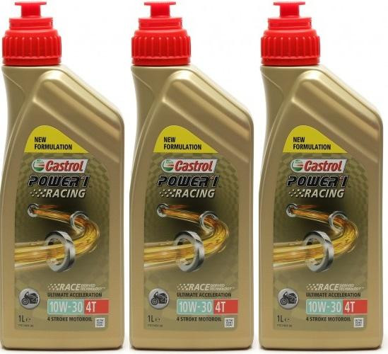 Castrol Power 1 Racing 4T Motoröl 10W-30 3x 1l = 3 Liter