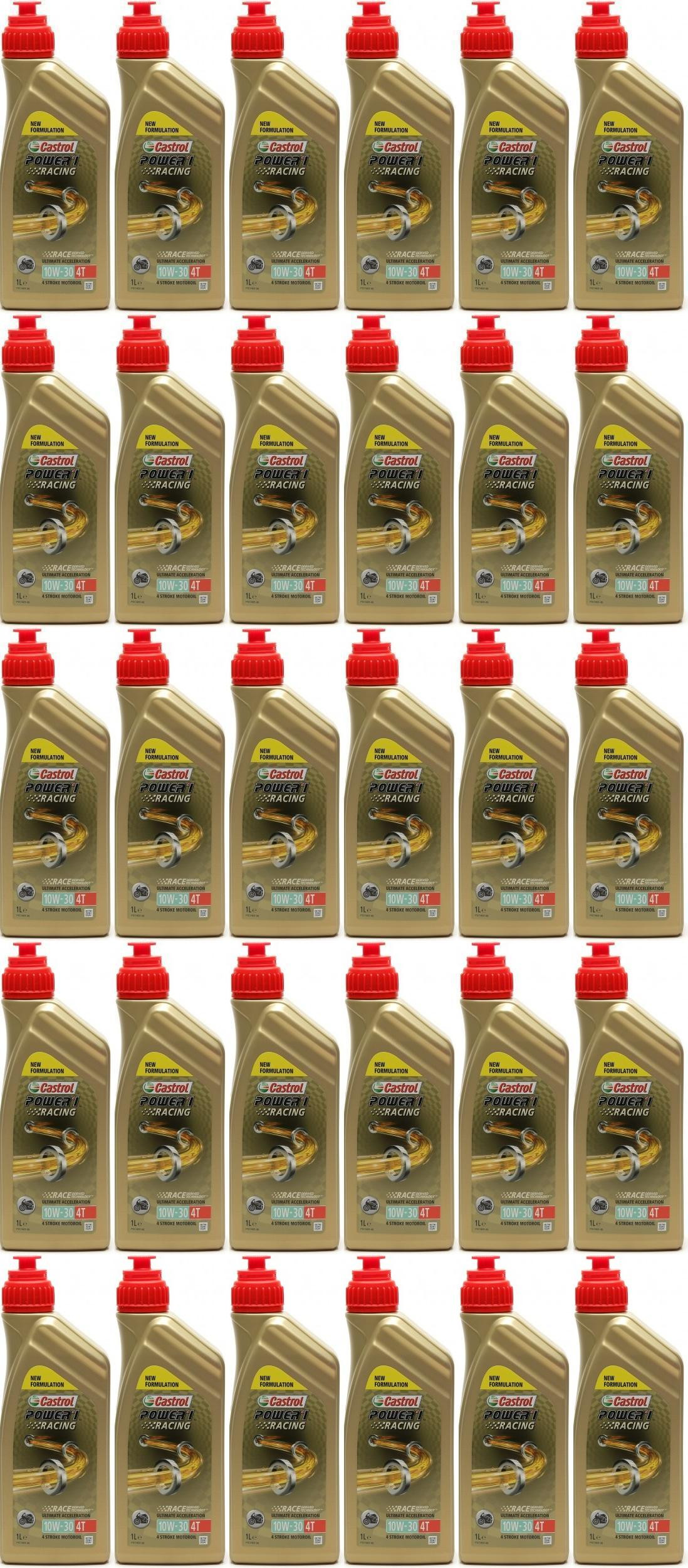 Castrol Power 1 Racing 4T Motoröl 10W-30 30x 1l = 30 Liter