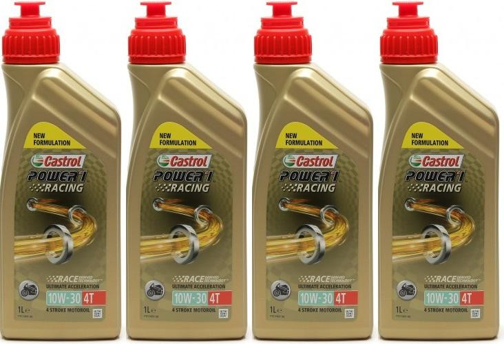 Castrol Power 1 Racing 4T Motoröl 10W-30 4x 1l = 4 Liter