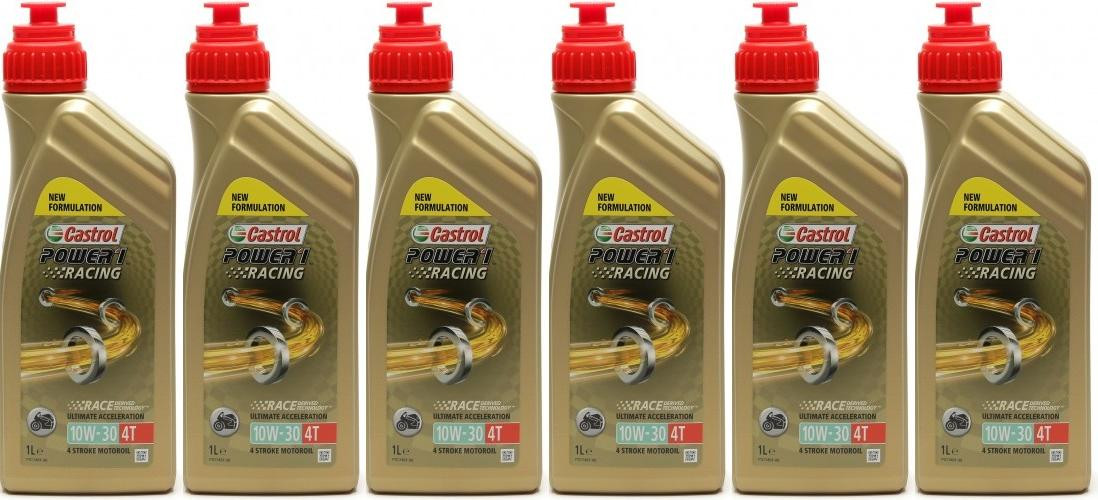 Castrol Power 1 Racing 4T Motoröl 10W-30 6x 1l = 6 Liter