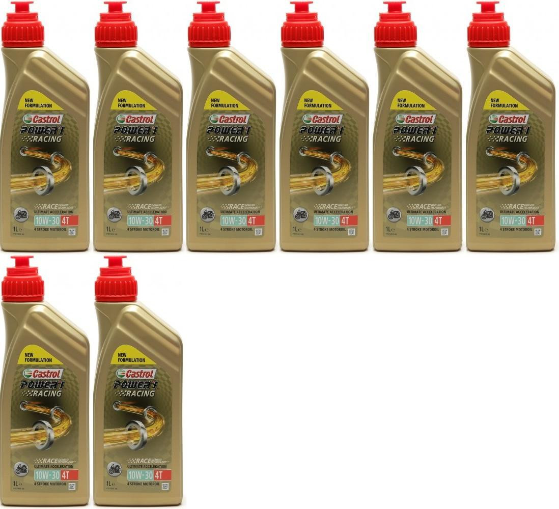 Castrol Power 1 Racing 4T Motoröl 10W-30 8x 1l = 8 Liter