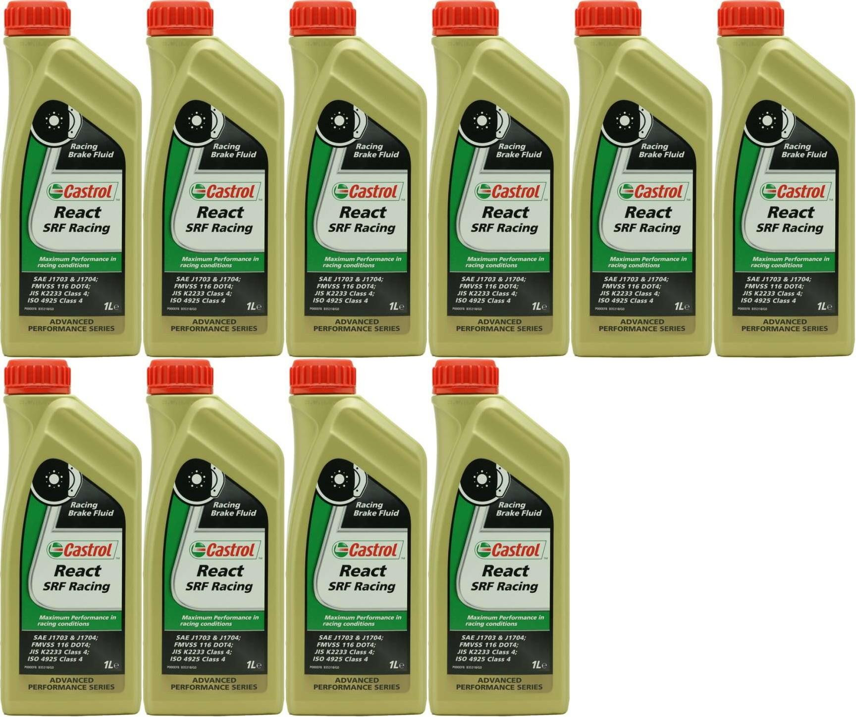 Castrol React SRF Racing Bremsflüssigkeit 10x 1l = 10 Liter