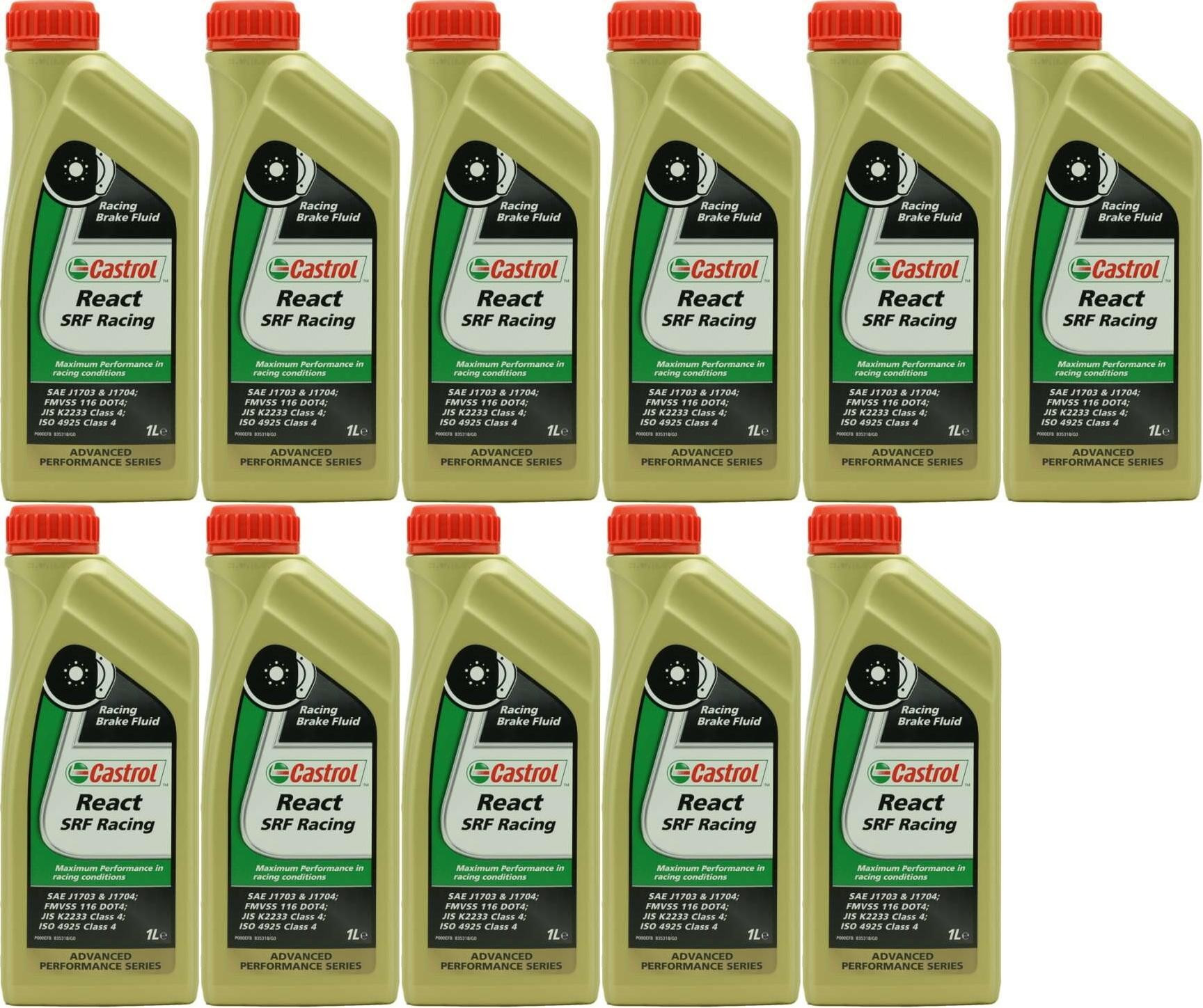 Castrol React SRF Racing Bremsflüssigkeit 11x 1l = 11 Liter