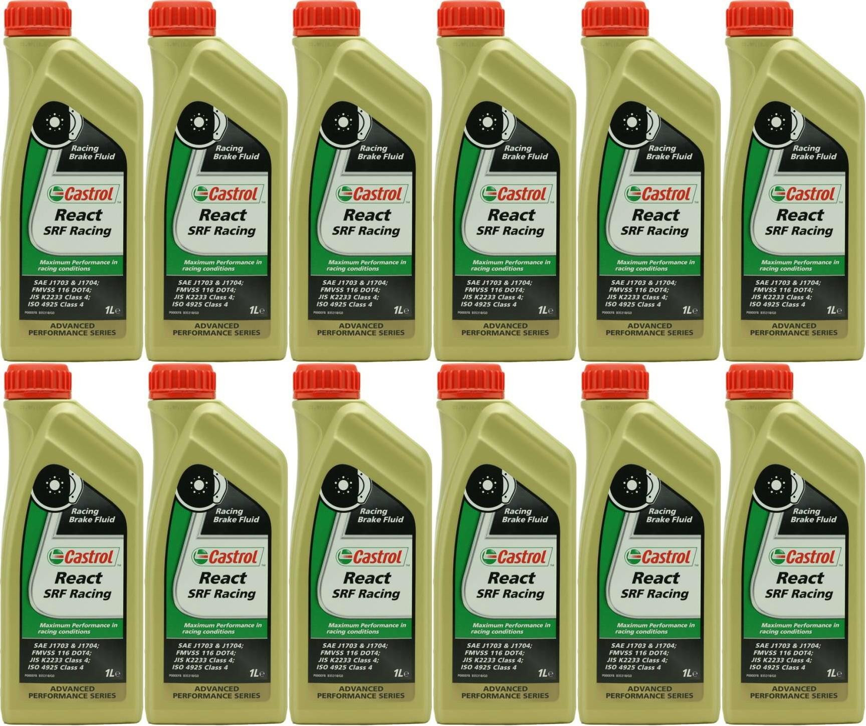 Castrol React SRF Racing Bremsflüssigkeit 12x 1l = 12 Liter