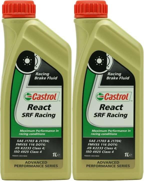 Castrol React SRF Racing Bremsflüssigkeit 2x 1l = 2 Liter