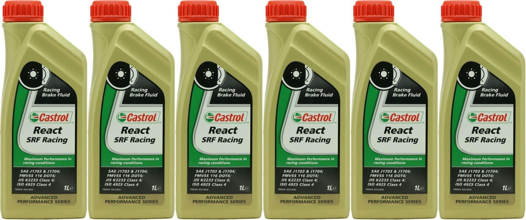 Castrol React SRF Racing Bremsflüssigkeit 6x 1l = 6 Liter