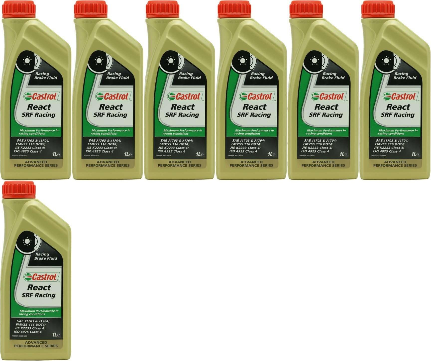 Castrol React SRF Racing Bremsflüssigkeit 7x 1l = 7 Liter