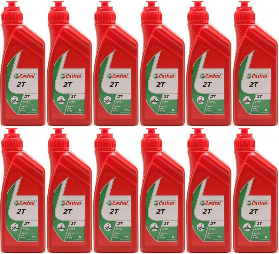 Castrol 2T mineralisches Motorrad Motoröl 12x 1l = 12 Liter