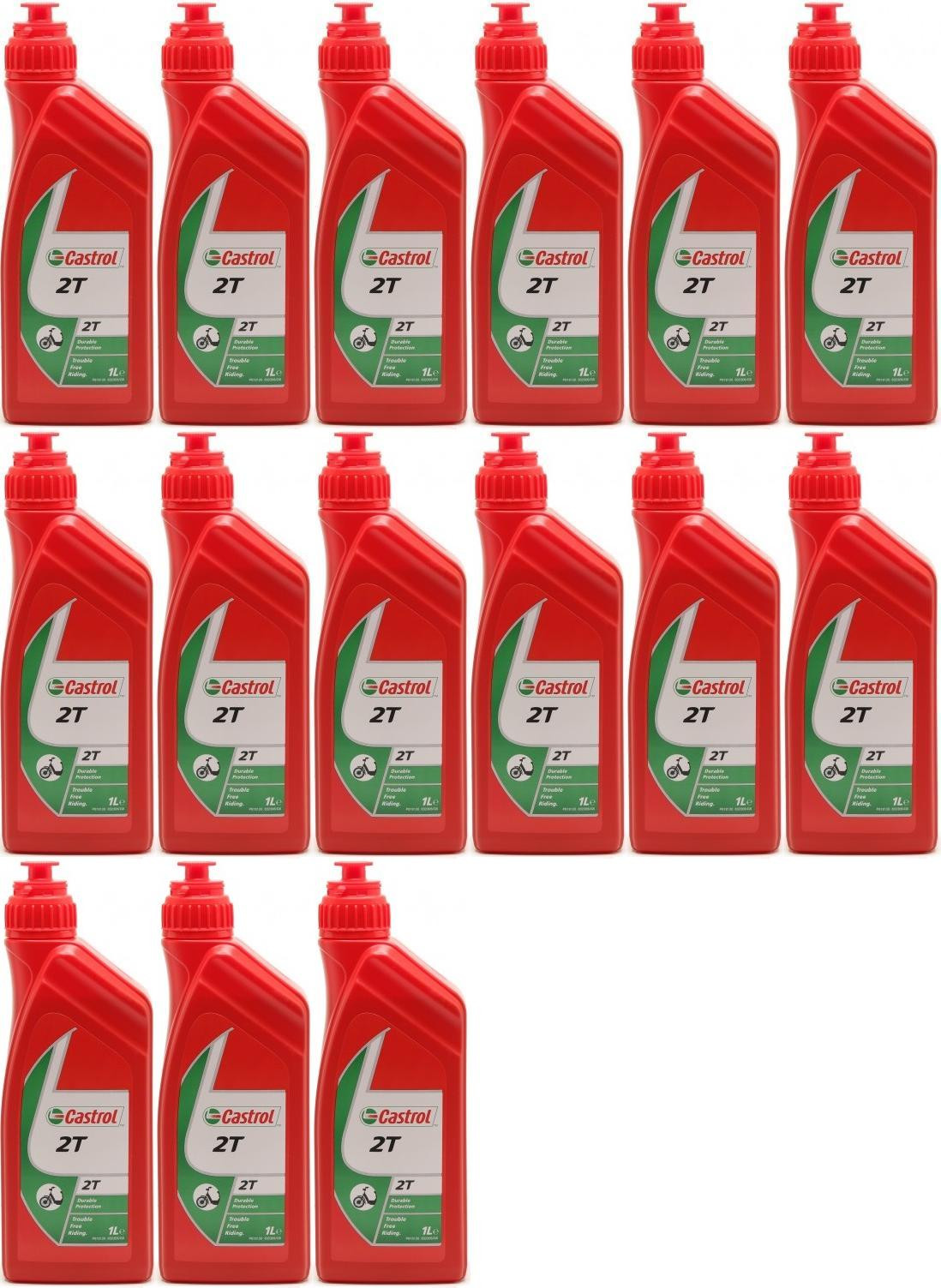 Castrol 2T mineralisches Motorrad Motoröl 15x 1l = 15 Liter
