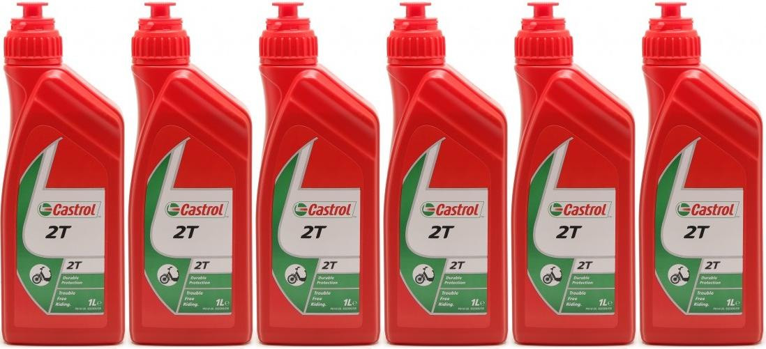 Castrol 2T mineralisches Motorrad Motoröl 6x 1l = 6 Liter