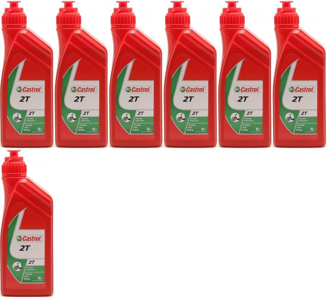 Castrol 2T mineralisches Motorrad Motoröl 7x 1l = 7 Liter