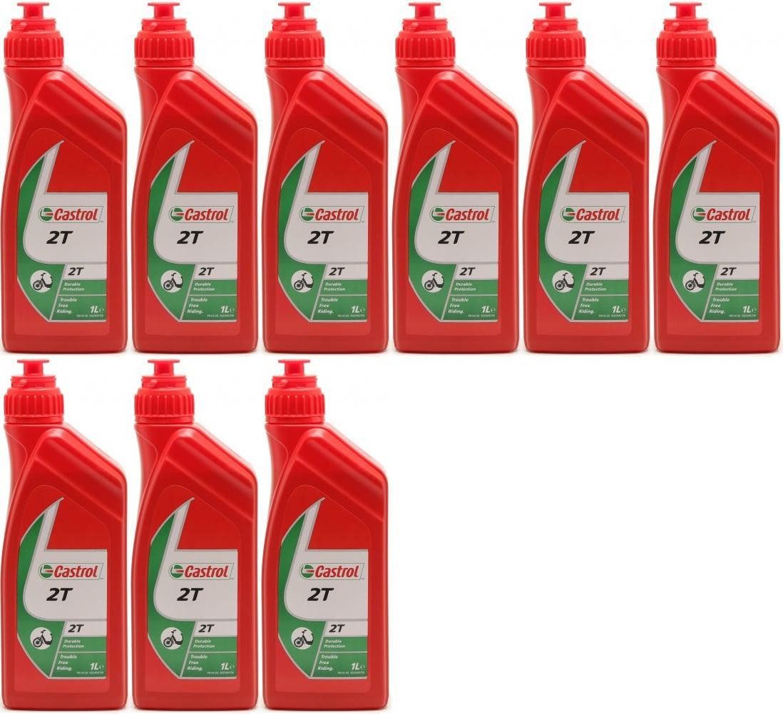 Castrol 2T mineralisches Motorrad Motoröl 9x 1l = 9 Liter