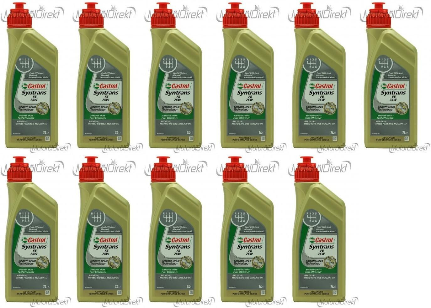 Castrol Syntrans FE 75W Schaltgetriebeöl 11x 1l = 11 Liter