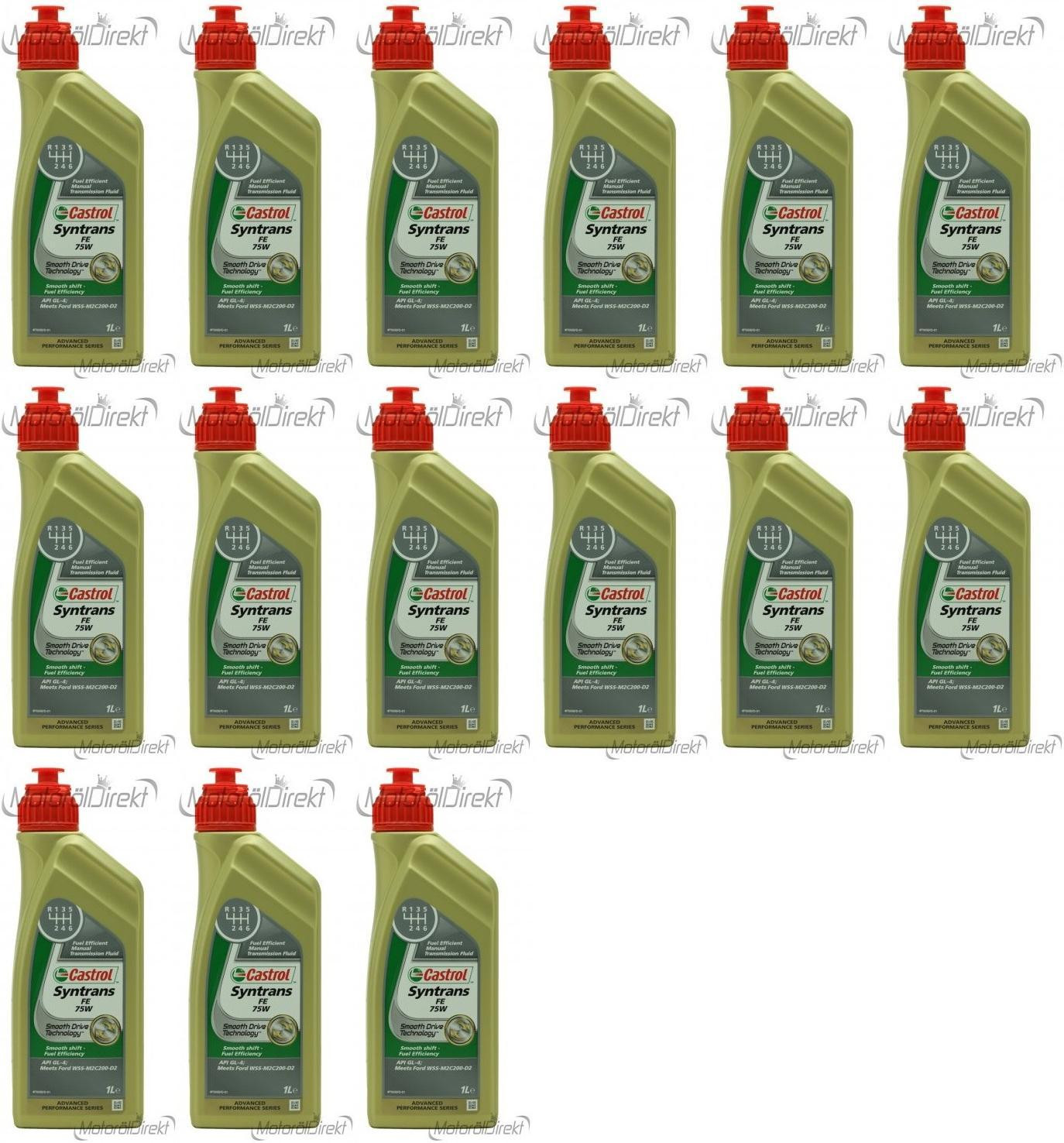 Castrol Syntrans FE 75W Schaltgetriebeöl 15x 1l = 15 Liter