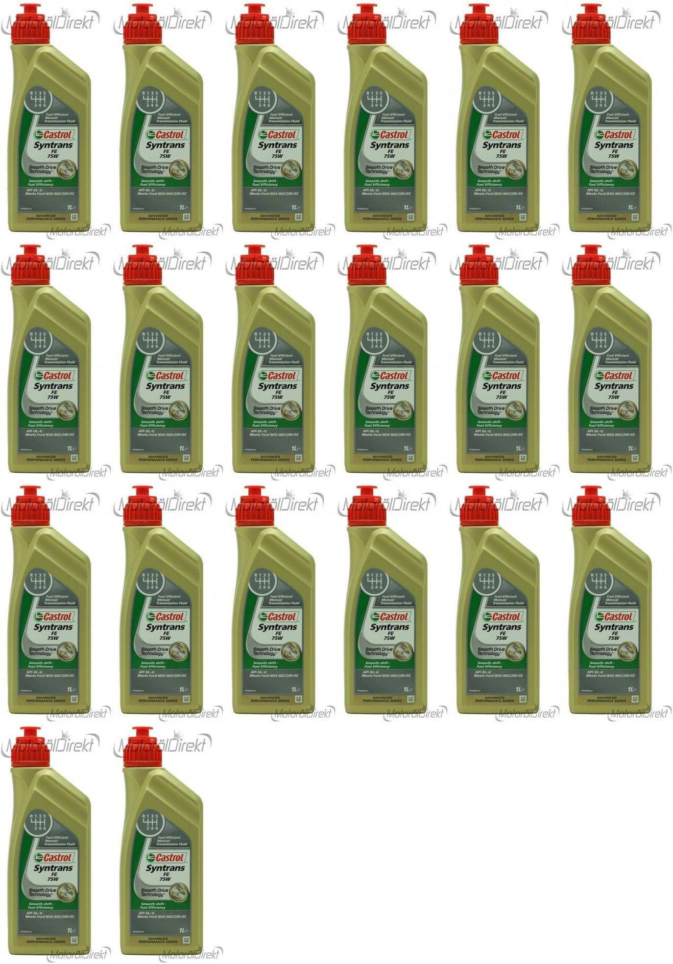 Castrol Syntrans FE 75W Schaltgetriebeöl 20x 1l = 20 Liter