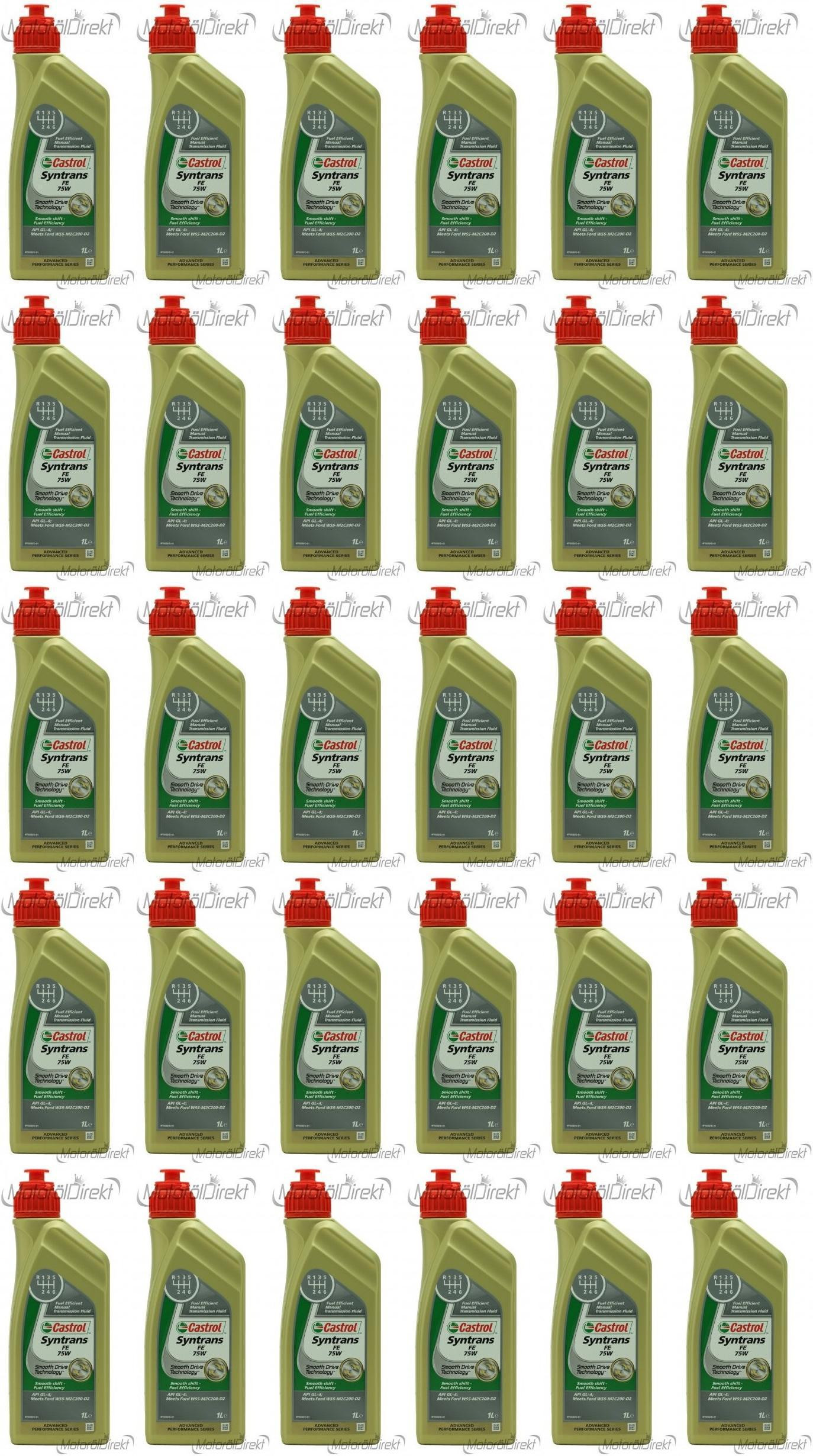 Castrol Syntrans FE 75W Schaltgetriebeöl 30x 1l = 30 Liter