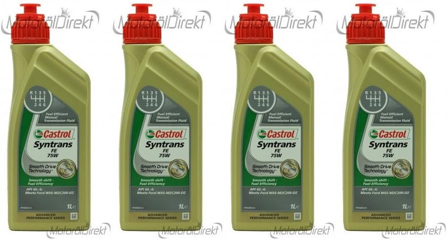 Castrol Syntrans FE 75W Schaltgetriebeöl 4x 1l = 4 Liter
