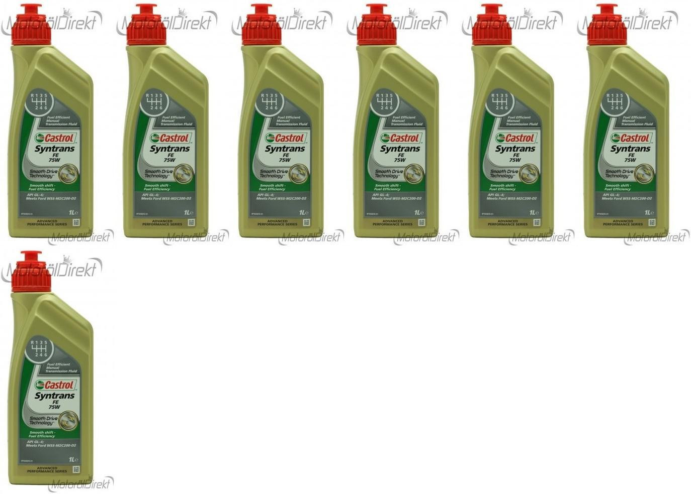 Castrol Syntrans FE 75W Schaltgetriebeöl 7x 1l = 7 Liter