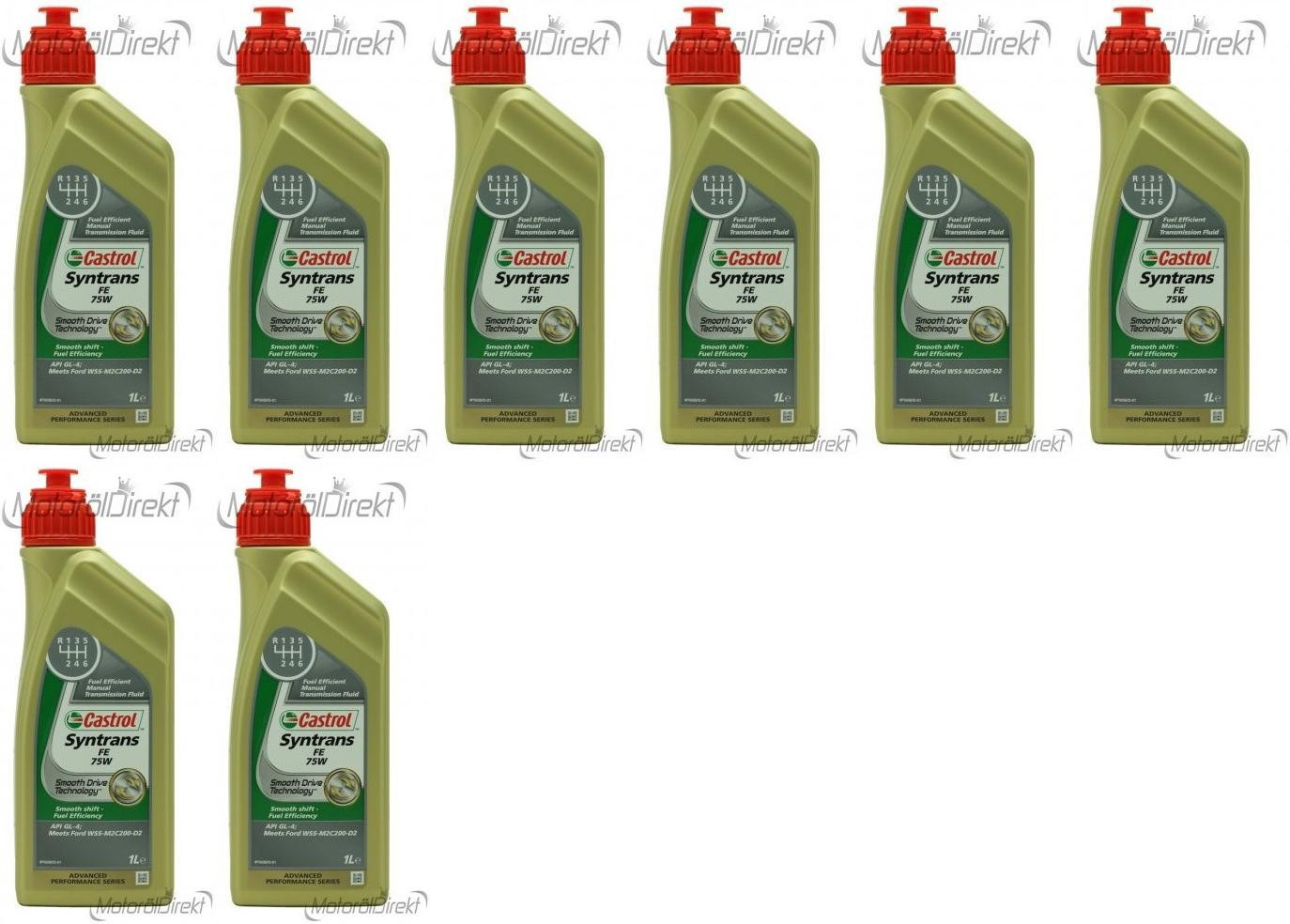 Castrol Syntrans FE 75W Schaltgetriebeöl 8x 1l = 8 Liter