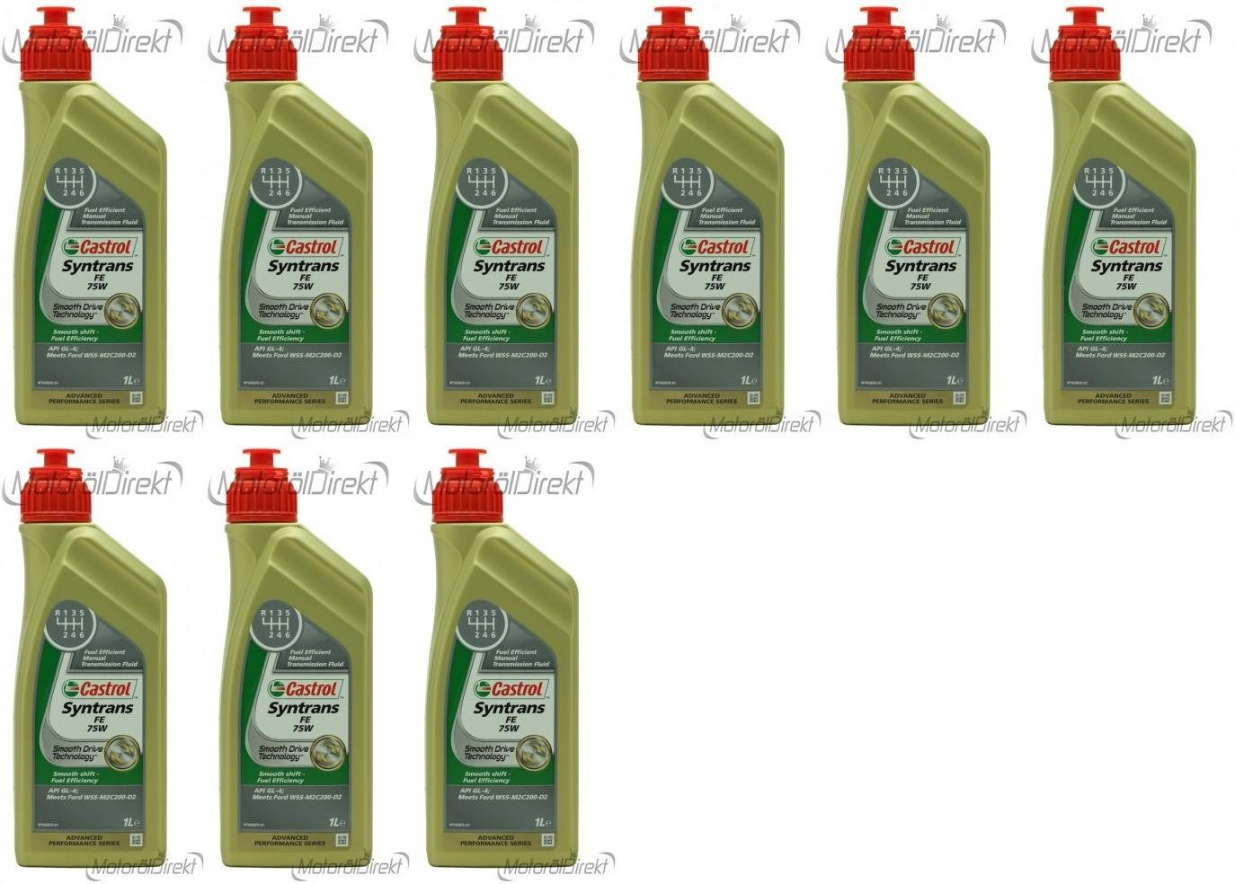Castrol Syntrans FE 75W Schaltgetriebeöl 9x 1l = 9 Liter