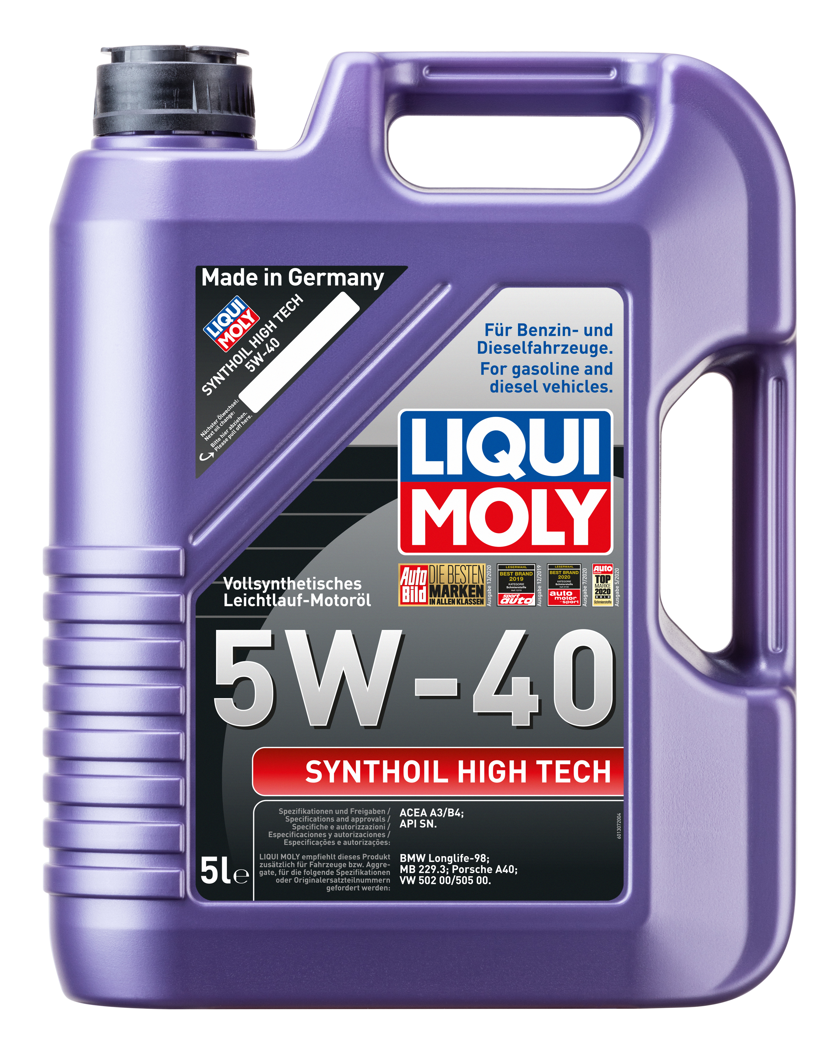 Liqui Moly Synthoil High Tech 5W-40 Motoröl 5l