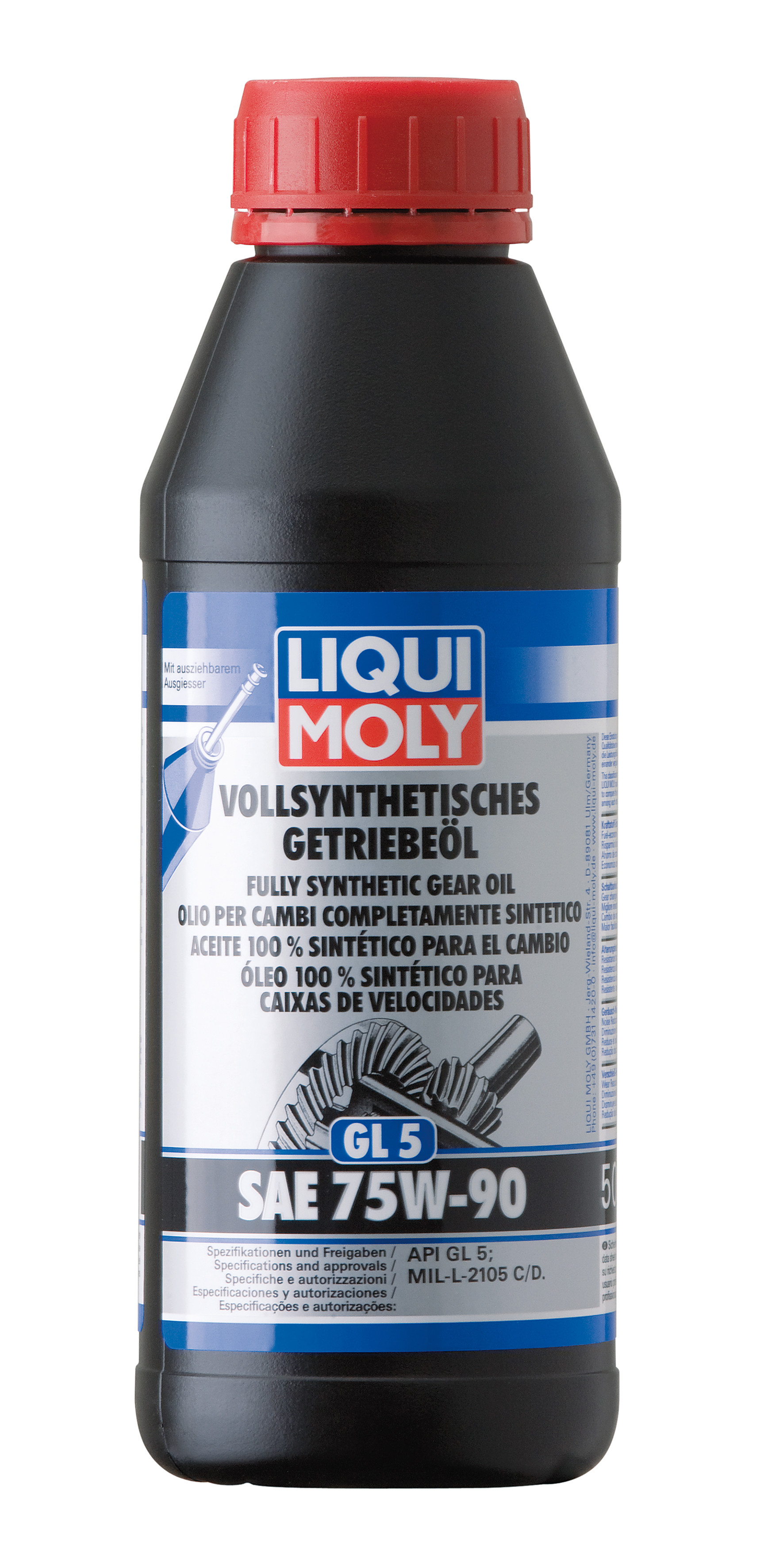 Liqui Moly 1413 Vollsynthetisches Getriebeöl (GL5) SAE 75W-90 500ml