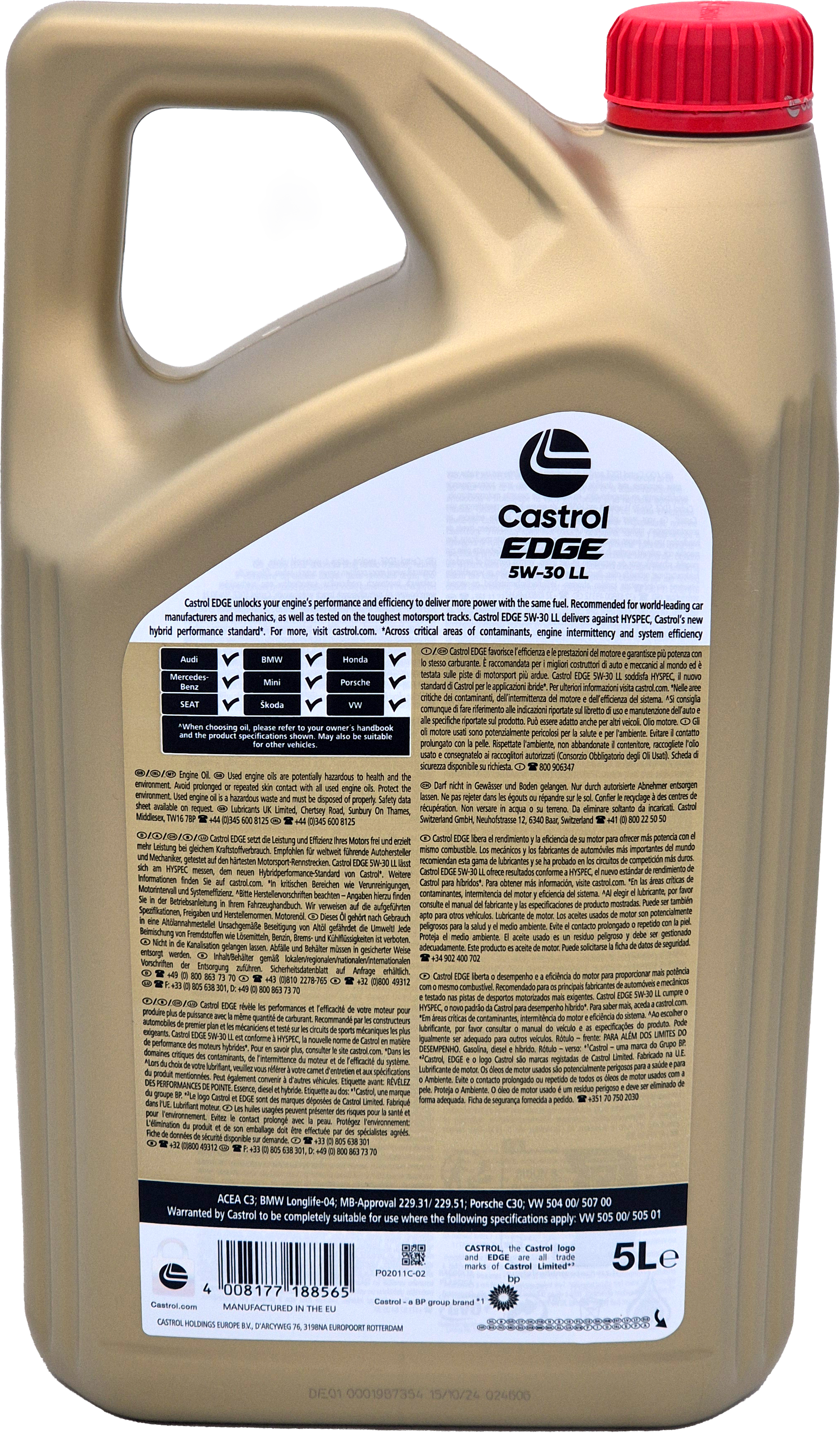 Castrol Edge 5W-30 LL Motoröl 5l Kanister