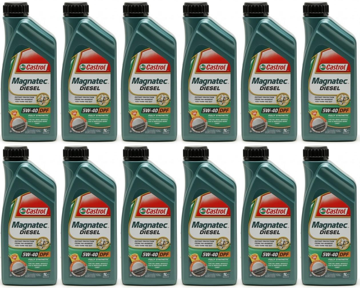 Castrol Magnatec Diesel 5W-40 DPF Motoröl 12x 1l = 12 Liter