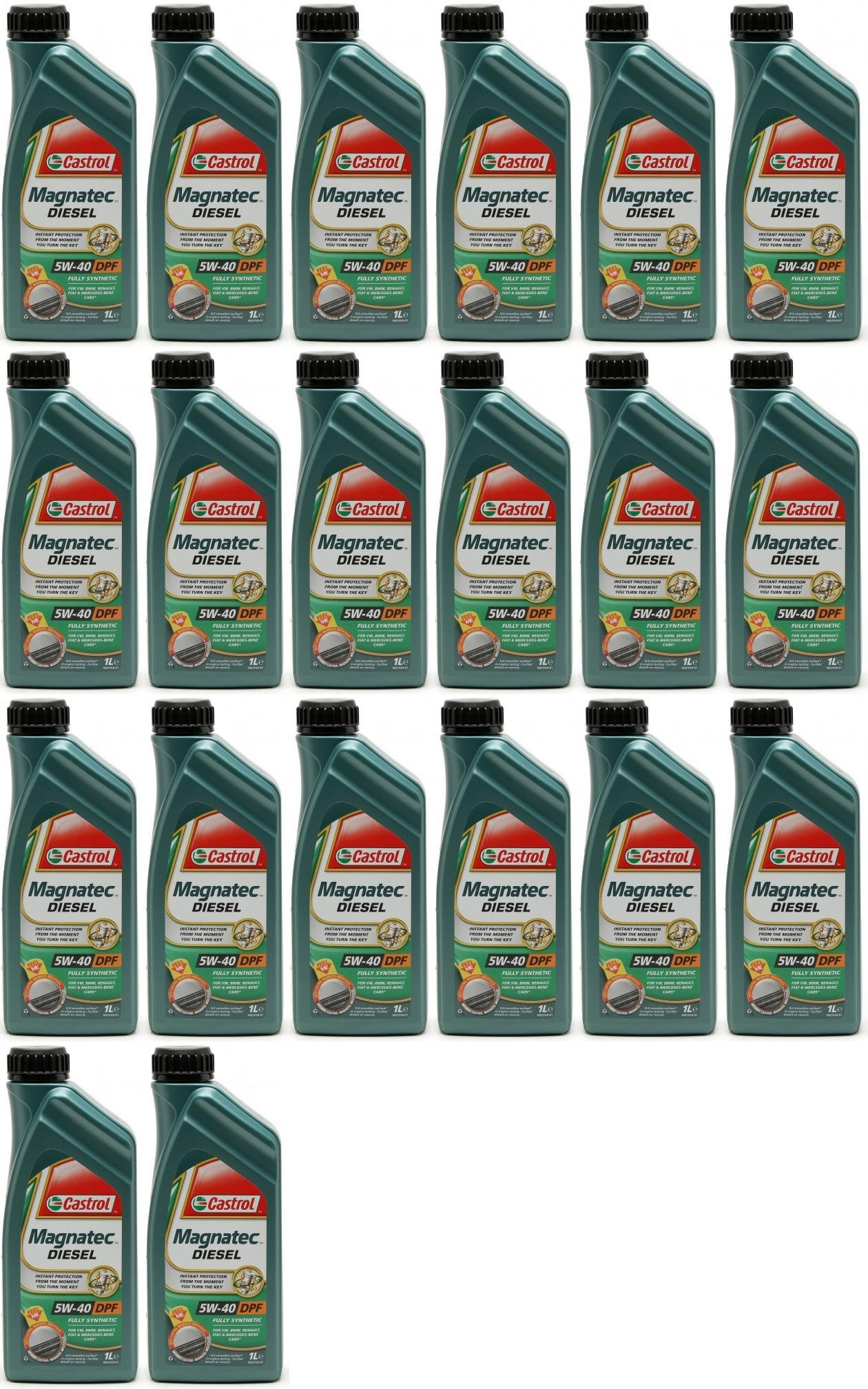 Castrol Magnatec Diesel 5W-40 DPF Motoröl 20x 1l = 20 Liter