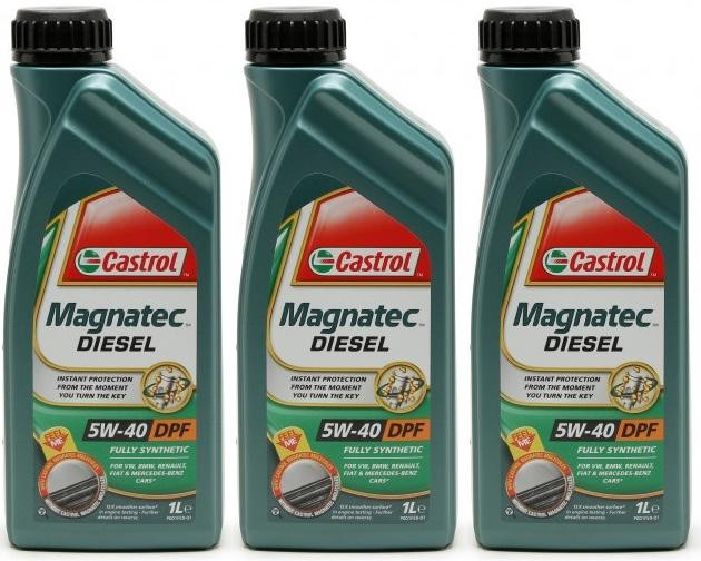 Castrol Magnatec Diesel 5W-40 DPF Motoröl 3x 1l = 3 Liter