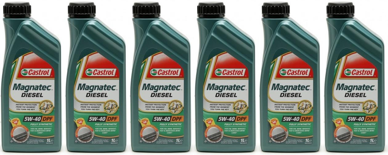 Castrol Magnatec Diesel 5W-40 DPF Motoröl 6x 1l = 6 Liter