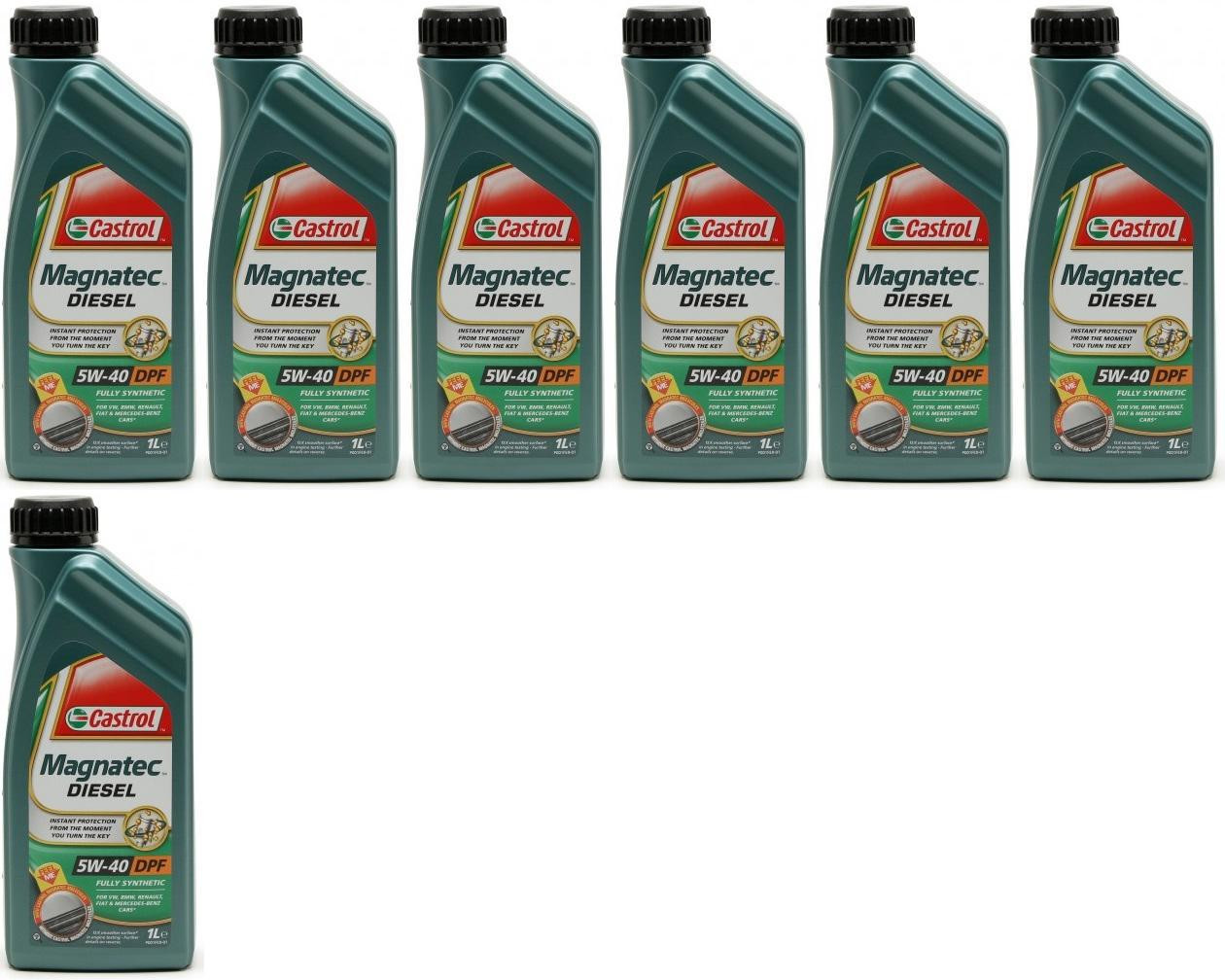 Castrol Magnatec Diesel 5W-40 DPF Motoröl 7x 1l = 7 Liter