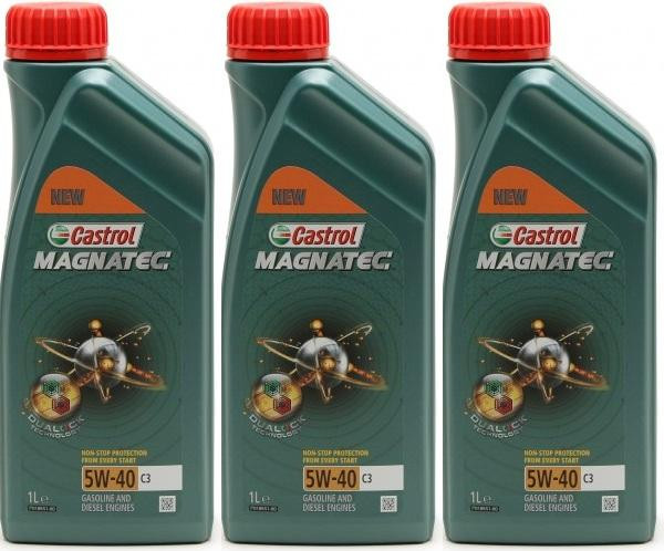 Castrol Magnatec 5W-40 C3 Motoröl 3x 1l = 3 Liter