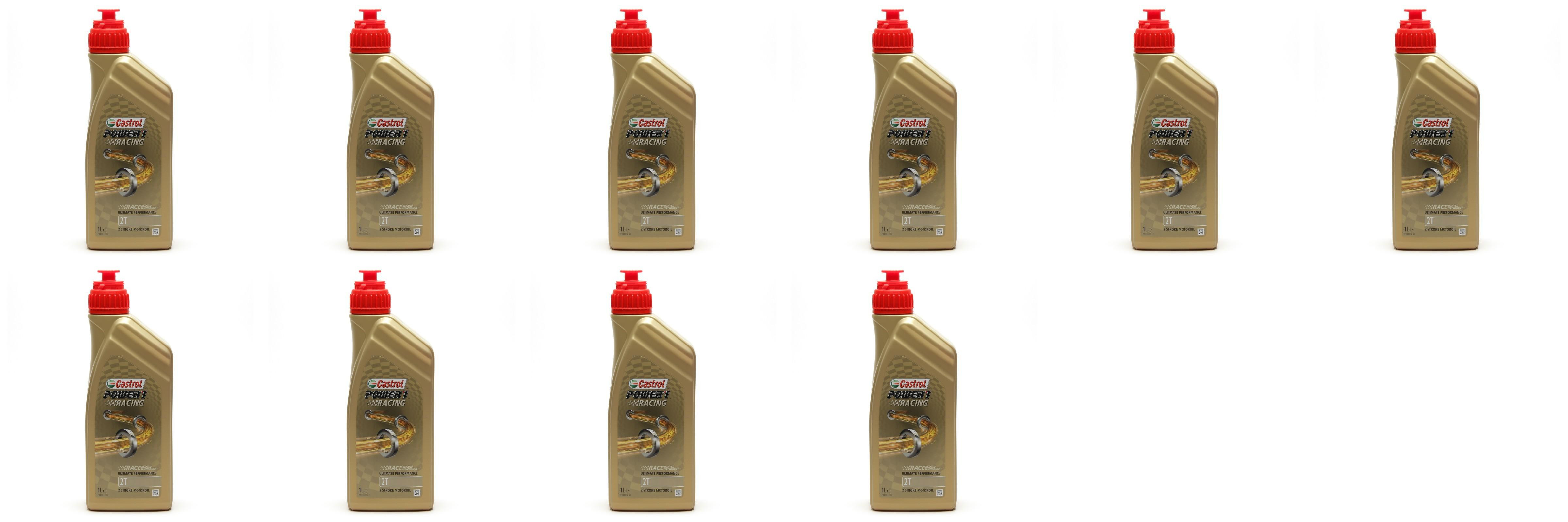 Castrol Power 1 Racing 2T vollsynthetisches Motorrad Motoröl 10x 1l = 10 Liter