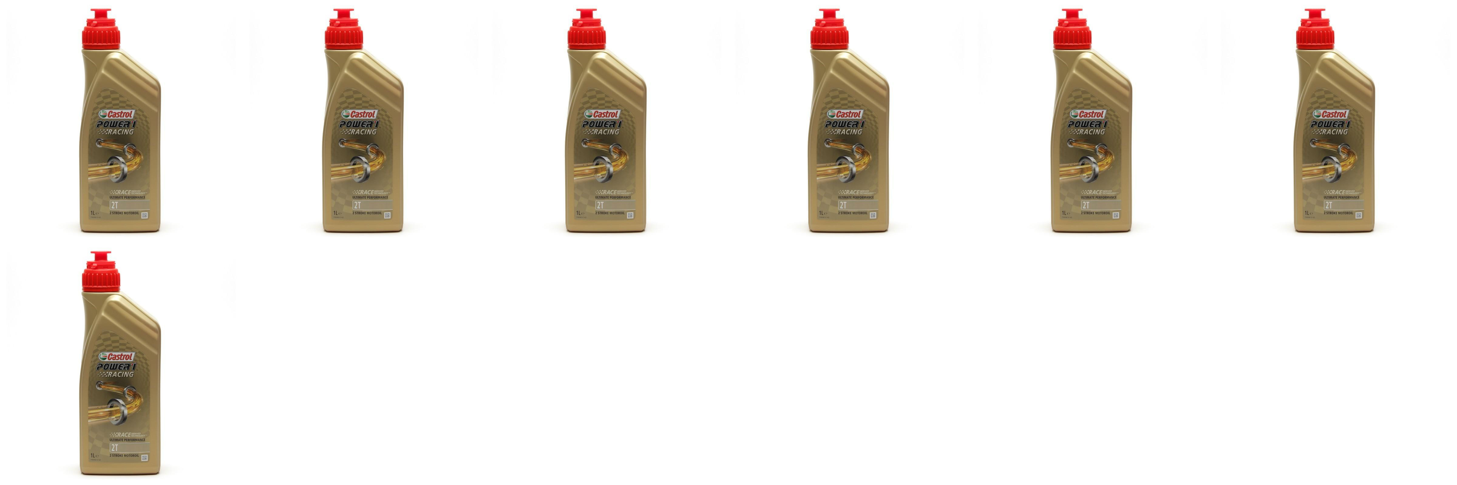 Castrol Power 1 Racing 2T vollsynthetisches Motorrad Motoröl 7x 1l = 7 Liter