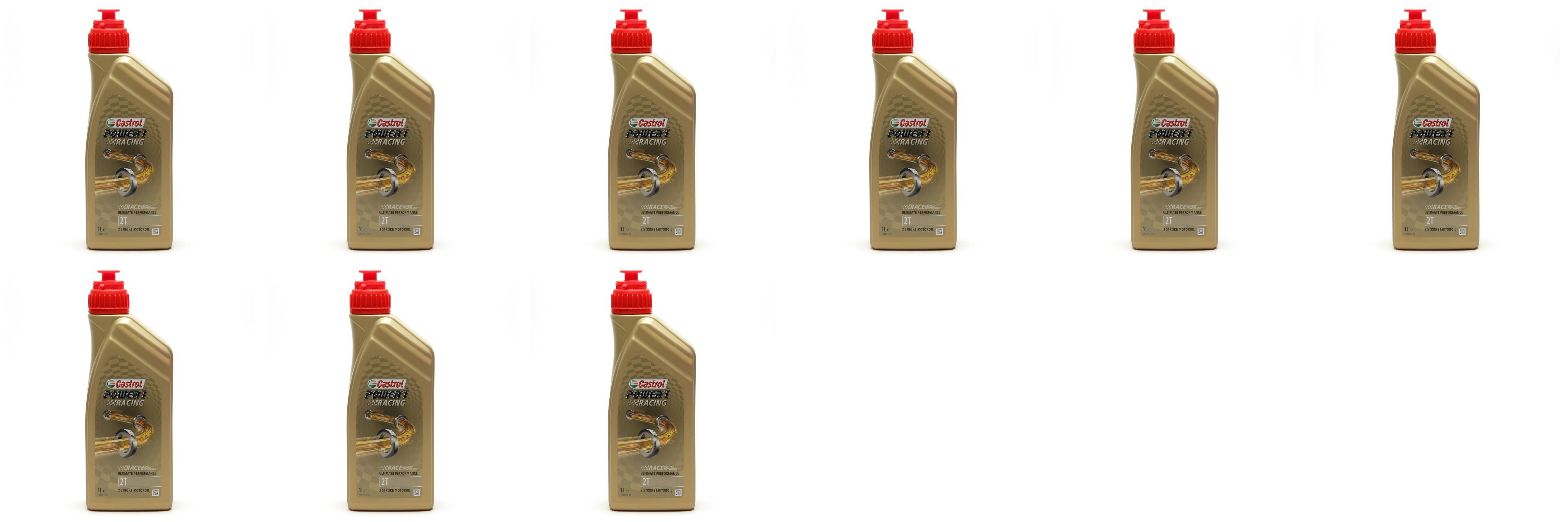 Castrol Power 1 Racing 2T vollsynthetisches Motorrad Motoröl 9x 1l = 9 Liter