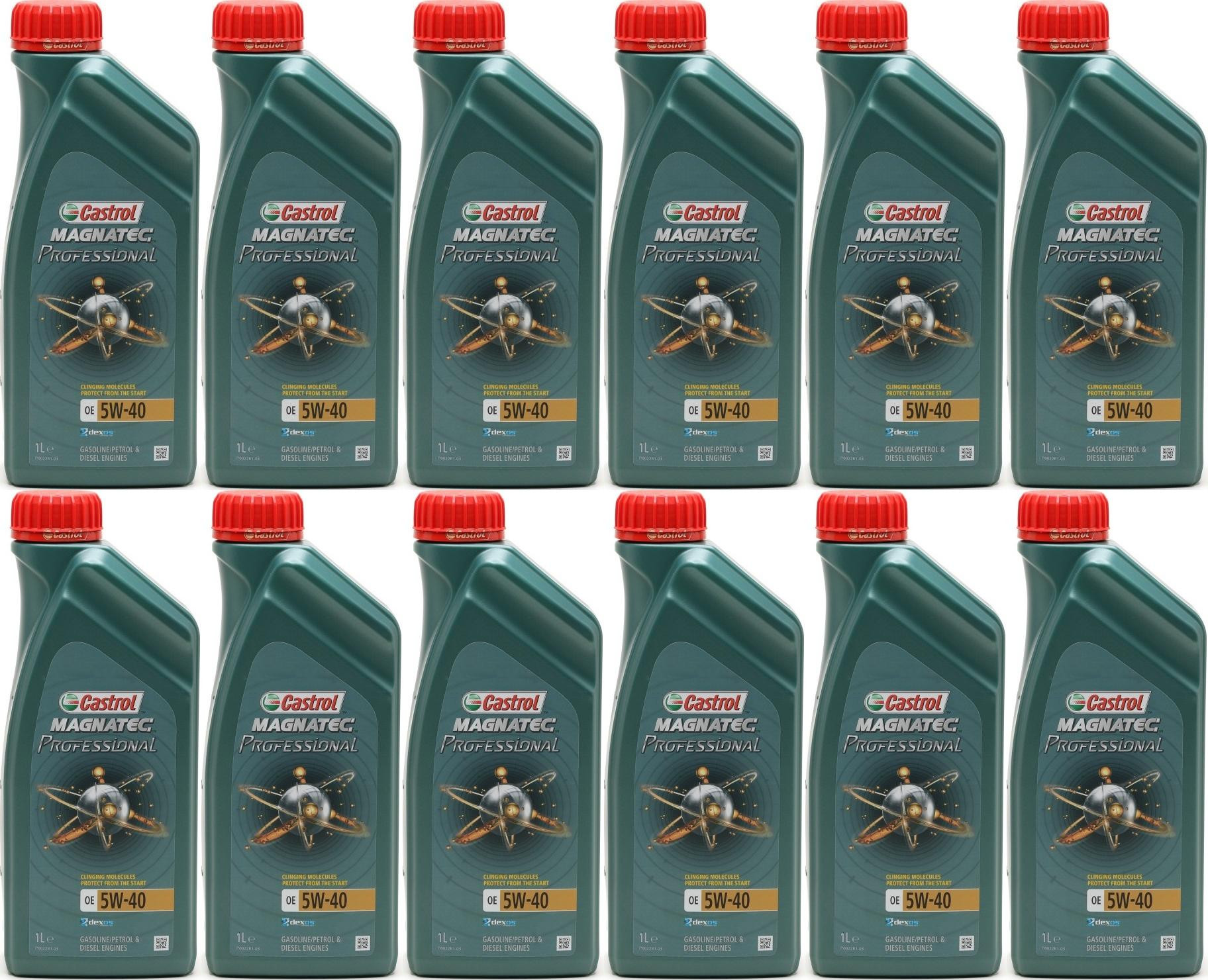 Castrol Magnatec Professional OE 5W-40 Motoröl 12x 1l = 12 Liter