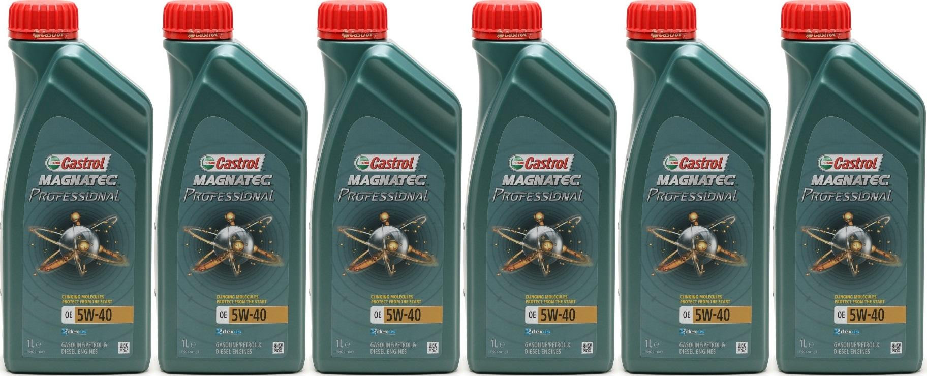 Castrol Magnatec Professional OE 5W-40 Motoröl 6x 1l = 6 Liter