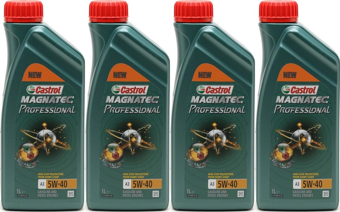 Castrol Magnatec Professional A3 5W-40 Motoröl 4x 1l = 4 Liter