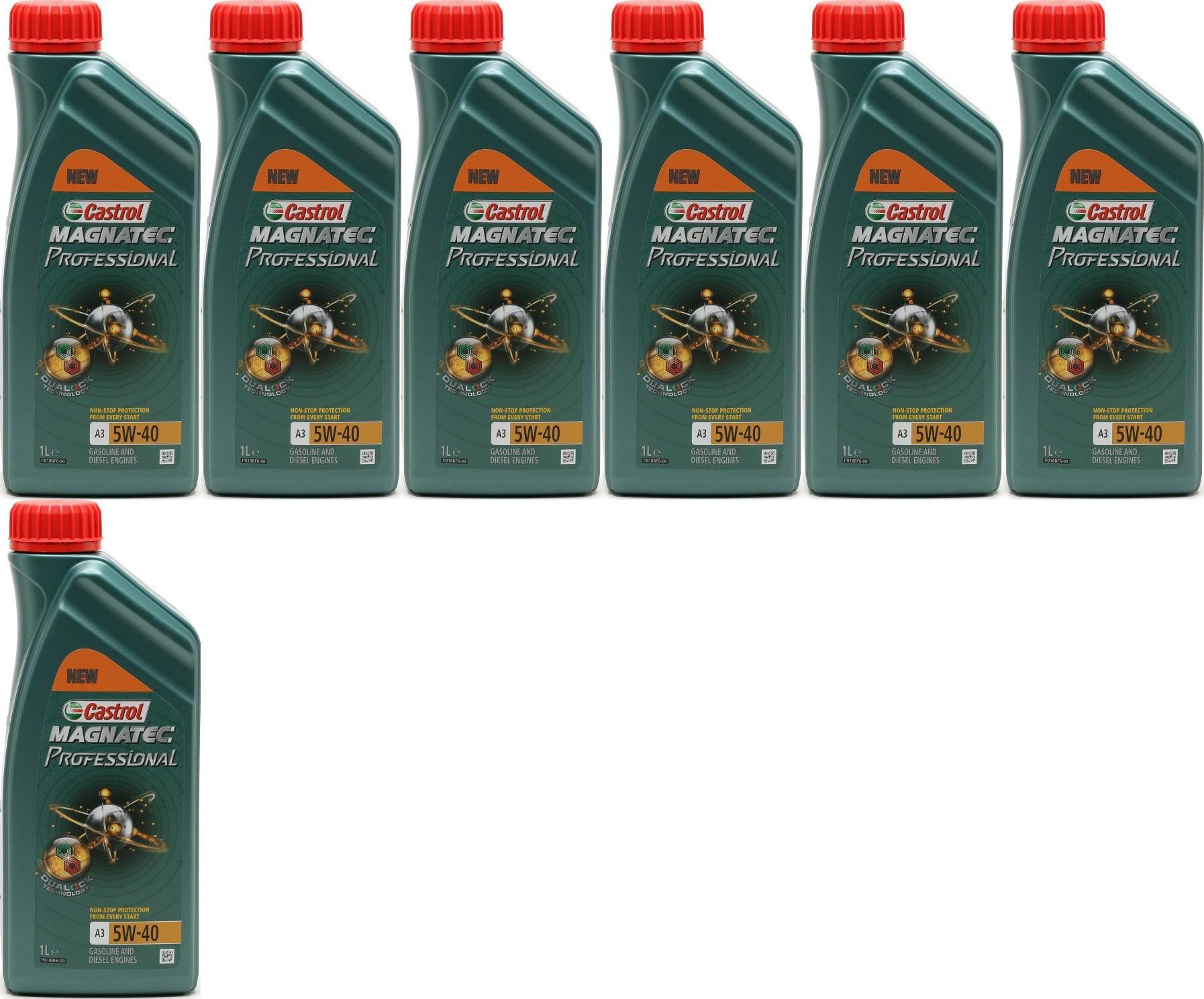 Castrol Magnatec Professional A3 5W-40 Motoröl 7x 1l = 7 Liter