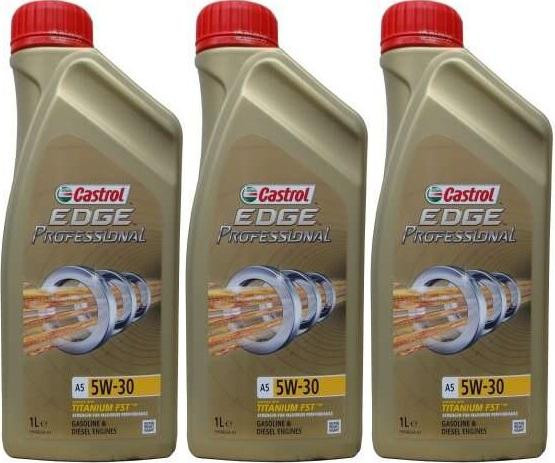 Castrol Edge Professional Titanium A5 5W-30 Motoröl 3x 1l = 3 Liter