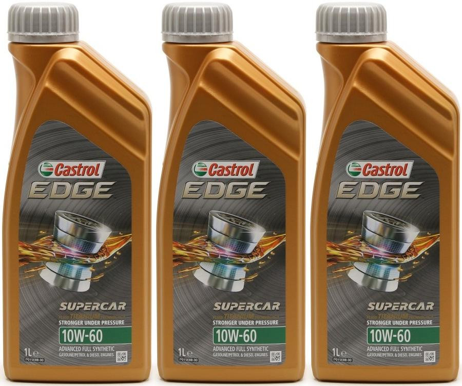 Castrol Edge 10W-60 Supercar Motoröl 3x 1l = 3 Liter