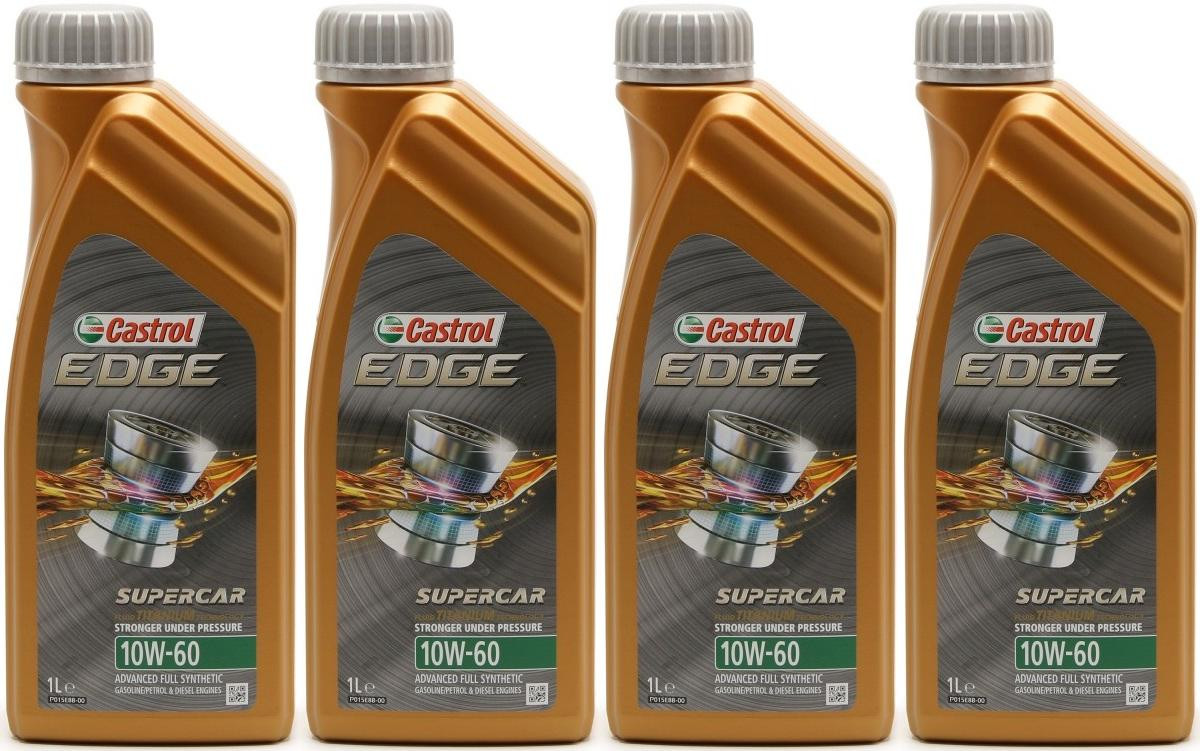 Castrol Edge 10W-60 Supercar Motoröl 4x 1l = 4 Liter